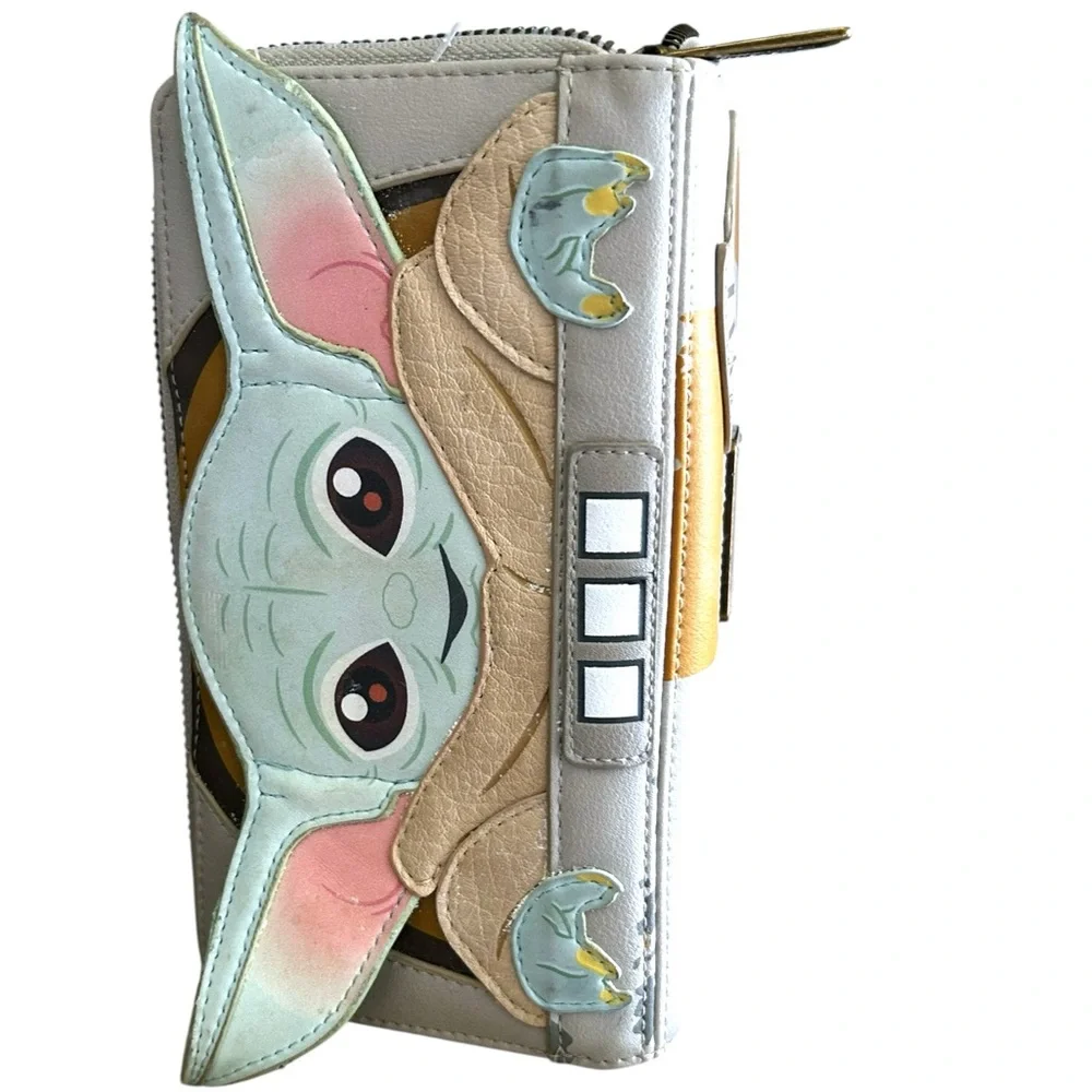 Star Wars Loungefly Mandalorian Grogu Zip-Around Wallet